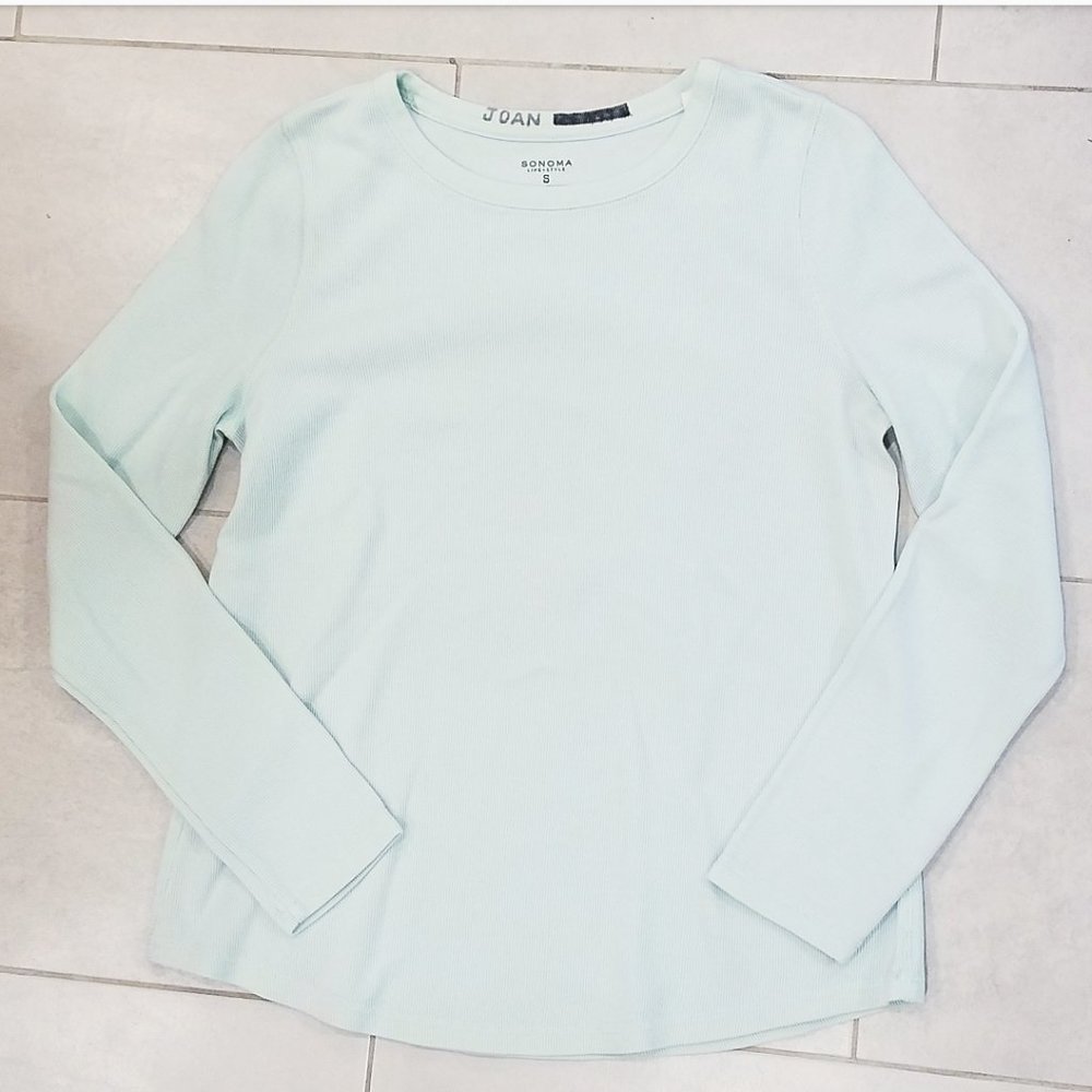 Sonoma pale mint green thermal top
